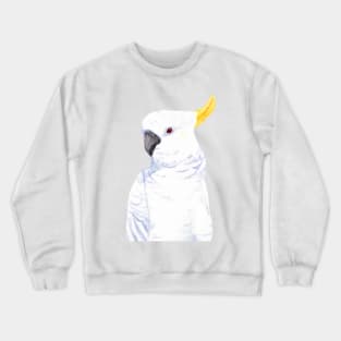 sulphur-crested cockatoo watercolor Crewneck Sweatshirt